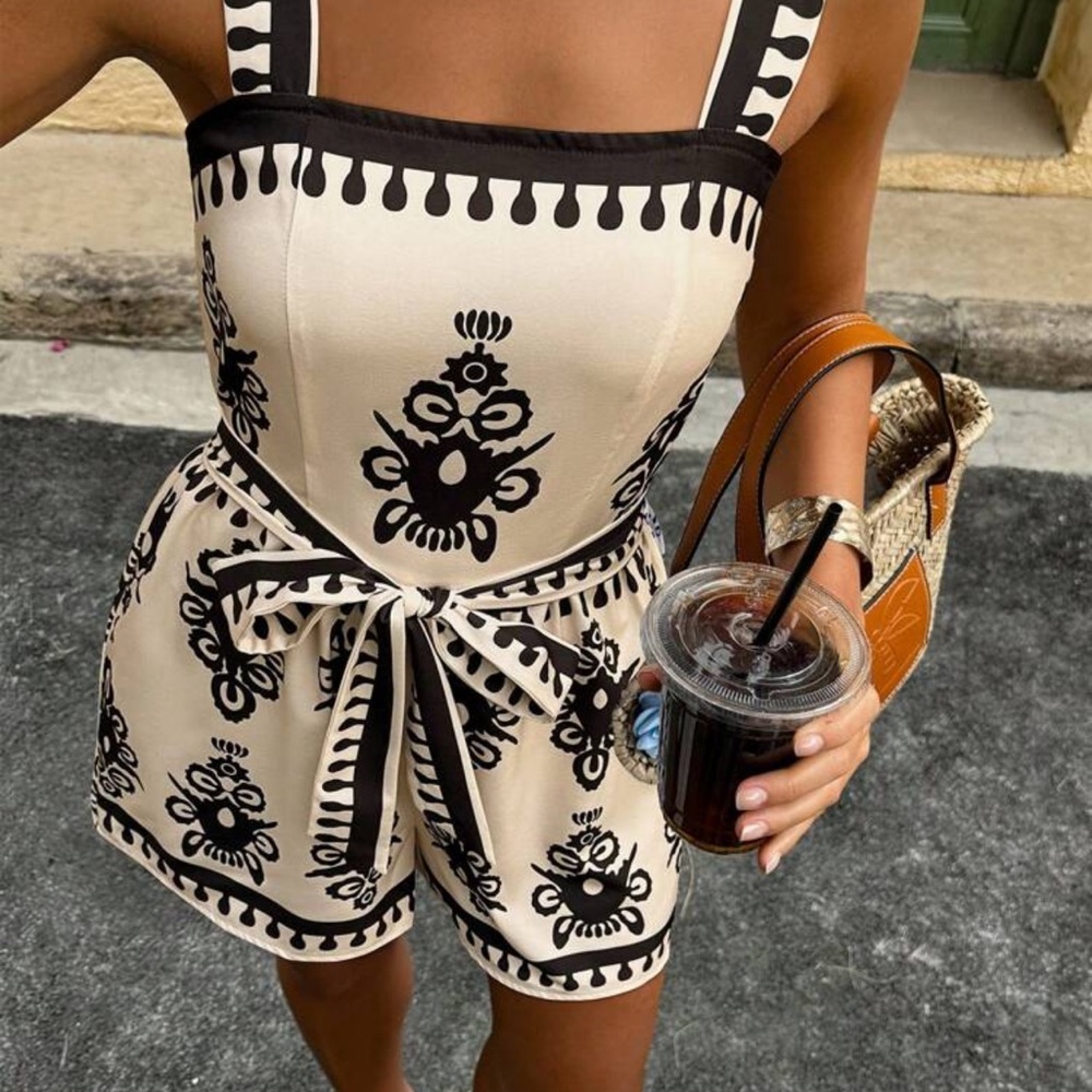SHEIN Monochrome Embroidered Dress